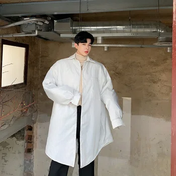 Men Winter Padded Cotton Long Casual Stripe Shirt Style Jacket Overcoat Male Streetwear Hip Hop Loose Parkas Coat Outerwear
Men Winter Padded Cotton Long Casual Stripe Shirt Style Jacket Overcoat Male Streetwear Hip Hop Loose Parkas Coat Outerwear