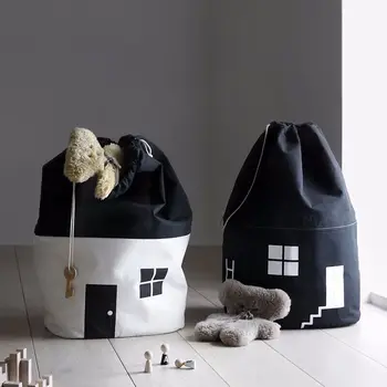 Toy Storage Bag Black And White Cotton Canvas Children Kids Beach Organizer Bathroom
Toy Storage Bag Black And White Cotton Canvas Children Kids Beach Organizer Bathroom