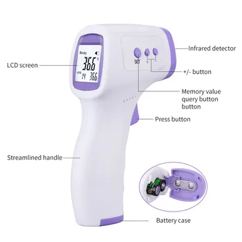 Forehead Thermometer Digital Non-Contact Infrared Body Temporal Thermometer Celsius Fahrenheit switchable 32 sets of memory
Forehead Thermometer Digital Non-Contact Infrared Body Temporal Thermometer Celsius Fahrenheit switchable 32 sets of memory