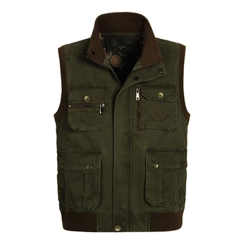 Men Big Size XL-6XL Deinm Vest Men Multi Pockets Army Green Khaki Waistcoat Male Photography Sleeveless Jacket Spring Autumn 
Men Big Size XL-6XL Deinm Vest Men Multi Pockets Army Green Khaki Waistcoat Male Photography Sleeveless Jacket Spring Autumn