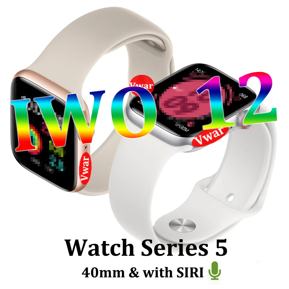 IWO 12 Bluetooth Смарт часы IP67 Водонепроницаемый 1:1 40 мм чехол умные с Siri для Apple iOS Android