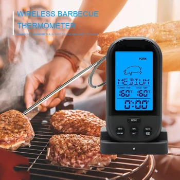 Wireless Kitchen Thermometer Meat Thermometer, BBQ Double Countdown Timer with Temperature Alarm, Temperature Sensor Thermomet
Wireless Kitchen Thermometer Meat Thermometer, BBQ Double Countdown Timer with Temperature Alarm, Temperature Sensor Thermomet
