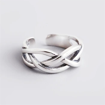 Sole Memory Retro Openwork Weave Wavy Cross 925 Sterling Silver Female Resizable Opening Rings SRI584
Sole Memory Retro Openwork Weave Wavy Cross 925 Sterling Silver Female Resizable Opening Rings SRI584