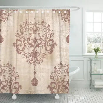 Shower Curtain Silver Rococo Damask Floral Pattern Victorian Antique Baroque Beauty Waterproof Polyester Fabric Set with Hooks
Shower Curtain Silver Rococo Damask Floral Pattern Victorian Antique Baroque Beauty Waterproof Polyester Fabric Set with Hooks