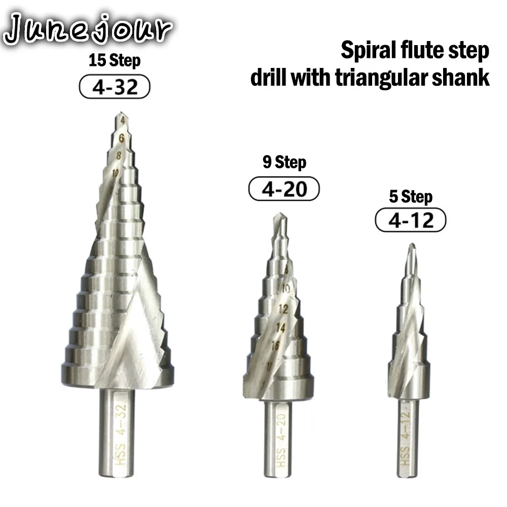 1pcs 4-12 4-20 4-32 mm Multi-size Pagoda Drill Hexagon Screw Drill HSS Power Tools Spiral Grooved Metal Steel Step Drill Bit
1pcs 4-12 4-20 4-32 mm Multi-size Pagoda Drill Hexagon Screw Drill HSS Power Tools Spiral Grooved Metal Steel Step Drill Bit