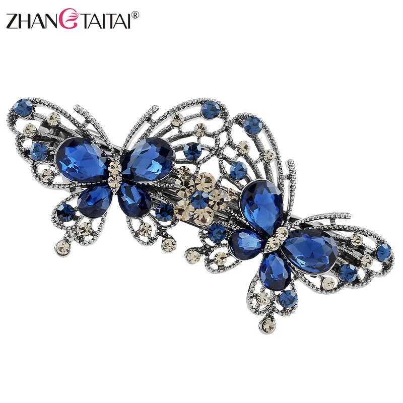 Retro Luxury Austria Rhinestone Hair pins Fashion Butterfly Crystal women Hair Clip Wedding Hair Accessories With Gift box 
Retro Luxury Austria Rhinestone Hair pins Fashion Butterfly Crystal women Hair Clip Wedding Hair Accessories With Gift box