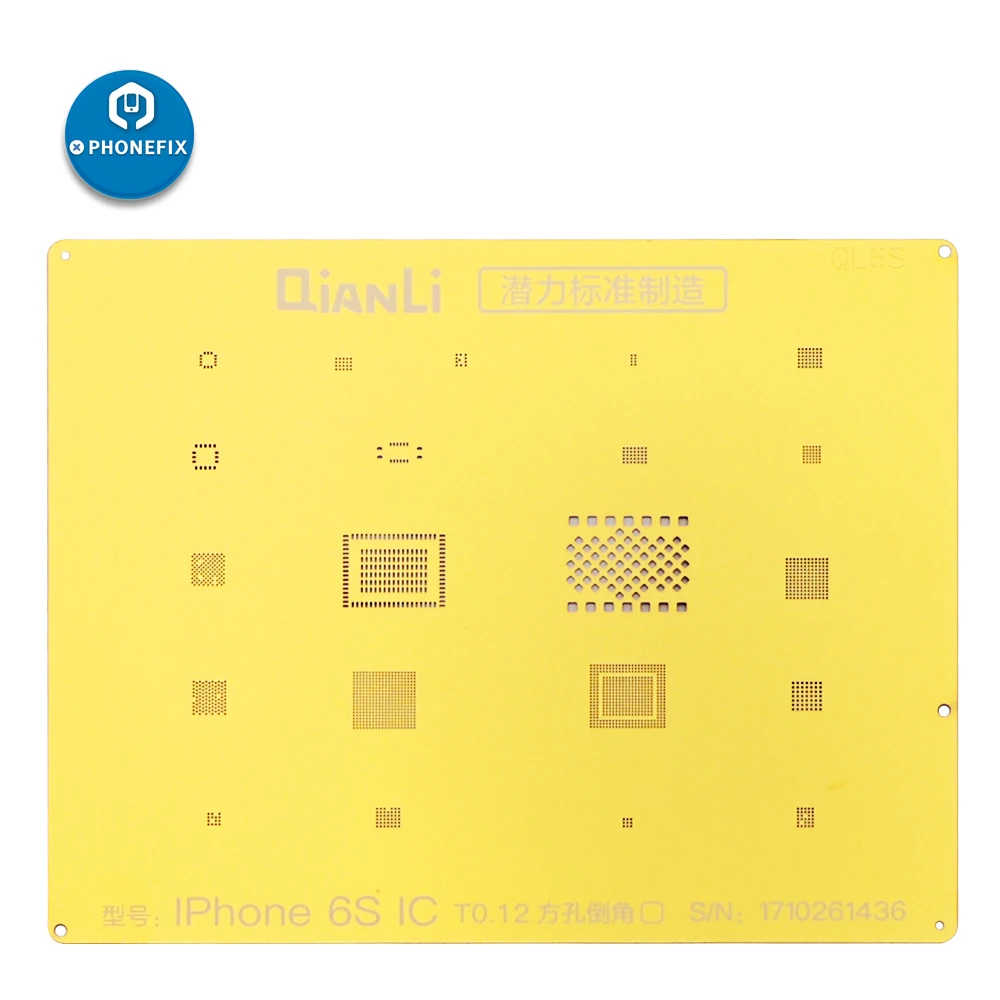 PHONEFIX QianLi Golden BGA Reballing Stencil NAND CPU IC Chips Reballing Repair Tool for iPhone 6 6S 7G 7Plus 8 8P X XS Max
PHONEFIX QianLi Golden BGA Reballing Stencil NAND CPU IC Chips Reballing Repair Tool for iPhone 6 6S 7G 7Plus 8 8P X XS Max
