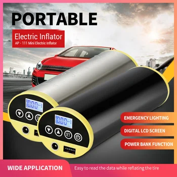 Zeepin AP-111 Mini Electric Inflator Tyre Pressure Gauge Power Bank LED Light 4 Unit Options for Car Motor Bike Inflatable Pump 
Zeepin AP-111 Mini Electric Inflator Tyre Pressure Gauge Power Bank LED Light 4 Unit Options for Car Motor Bike Inflatable Pump