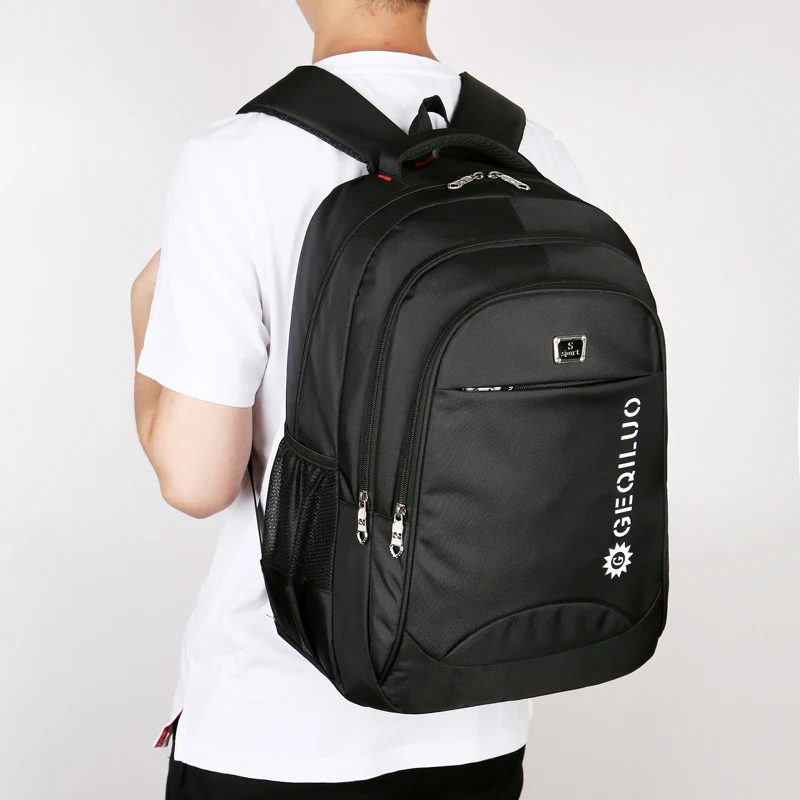 Large Capacity Men Backpack Black Nylon Junior High School Bag Teen Students Bagpack Male Computer Back Pack College Style 2020
Large Capacity Men Backpack Black Nylon Junior High School Bag Teen Students Bagpack Male Computer Back Pack College Style 2020