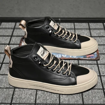 Men Causal Shoes for Spring Summer High Top Lace-up Sneakers Stylish Black White Male Footwear Soft Leather Anti-skid Design
Men Causal Shoes for Spring Summer High Top Lace-up Sneakers Stylish Black White Male Footwear Soft Leather Anti-skid Design