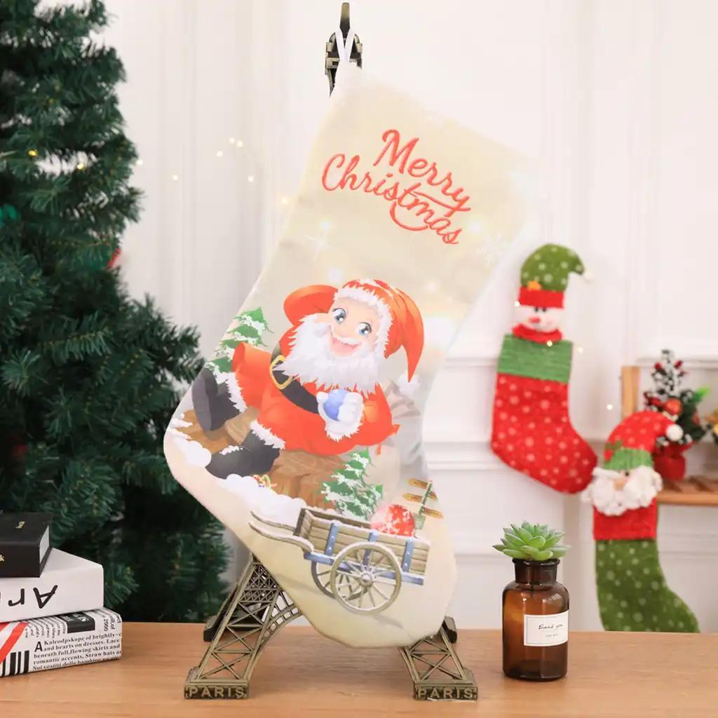 christmas plush tree hanging gift candy large socks decoration