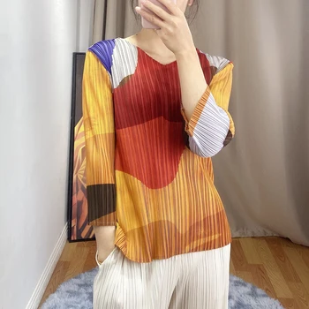 LANMREM summer color block patchwork V collar t-shirt for women 2020 high quality stretch tops three quarter sleeve female YJ552
LANMREM summer color block patchwork V collar t-shirt for women 2020 high quality stretch tops three quarter sleeve female YJ552