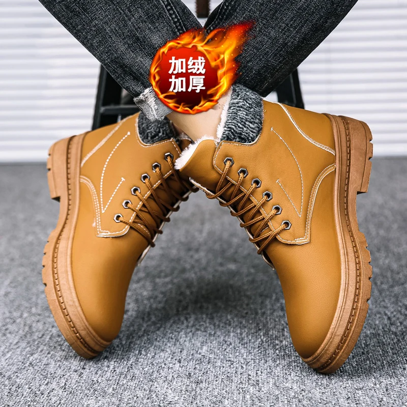 Outdoor Keep Warm Plus Velvet Men Snow Boots Comfortable Non-slip Men Work Shoes Zapatos Hombre Fashion Winter Men Cotton Shoes
Outdoor Keep Warm Plus Velvet Men Snow Boots Comfortable Non-slip Men Work Shoes Zapatos Hombre Fashion Winter Men Cotton Shoes