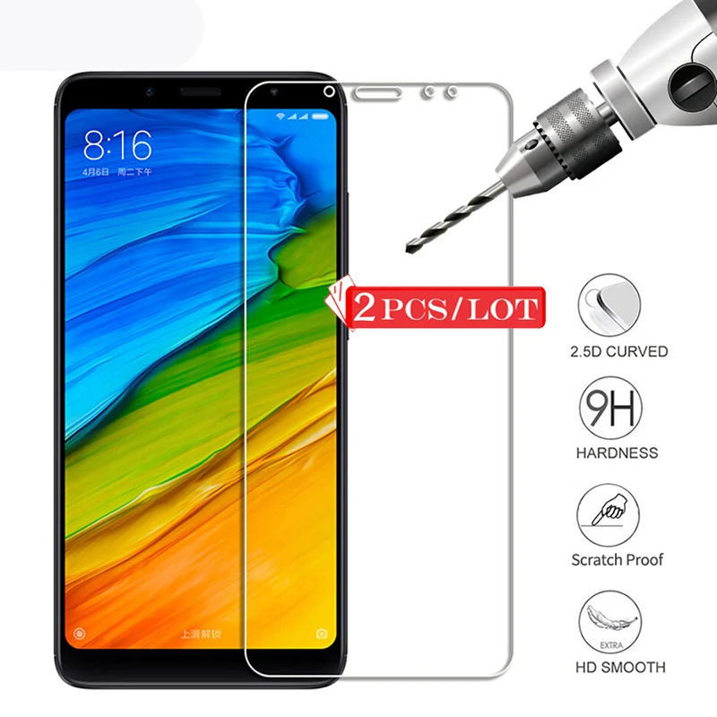 2 шт. прозрачное стекло для Xiaomi Redmi Note 5 Закаленное Plus 5a 6 6a note5 защита экрана |