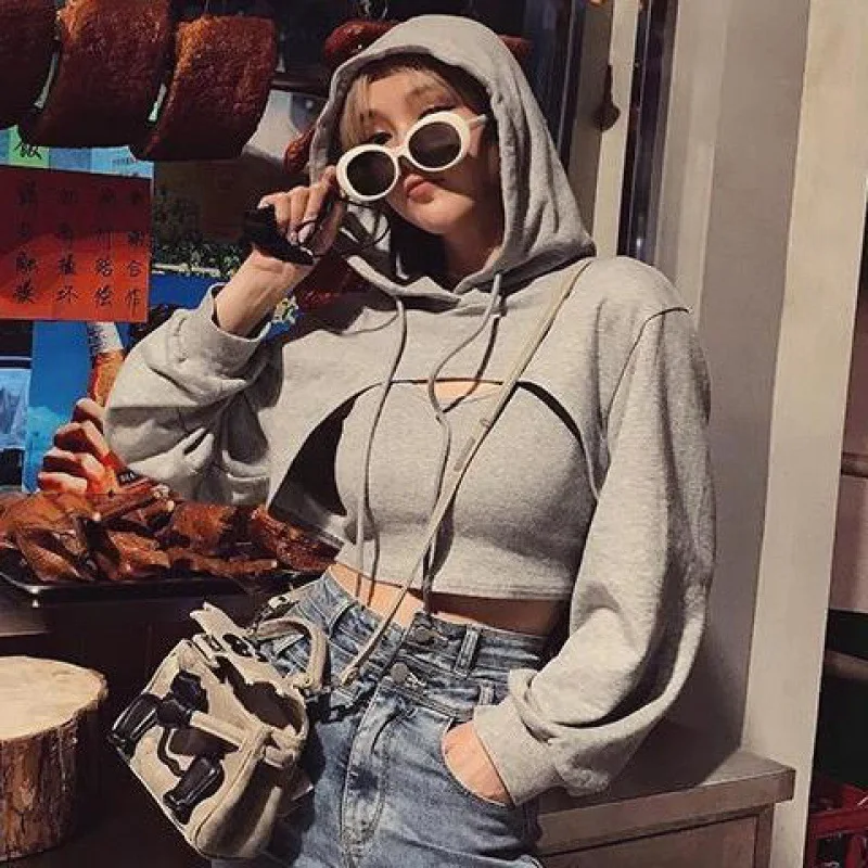Hoodies Women Fashion Casual Jogging Korean Loose Short Sweatshirt Female Loose Cropped Hoodies Streetwear Hooded(With Camisole)
Hoodies Women Fashion Casual Jogging Korean Loose Short Sweatshirt Female Loose Cropped Hoodies Streetwear Hooded(With Camisole)