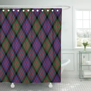 Green Abstract Macdonald Tartan Kilt Diagonal Check Purple Pattern Bathroom Curtain Waterproof Polyester Fabric 60 x 72 inches
Green Abstract Macdonald Tartan Kilt Diagonal Check Purple Pattern Bathroom Curtain Waterproof Polyester Fabric 60 x 72 inches