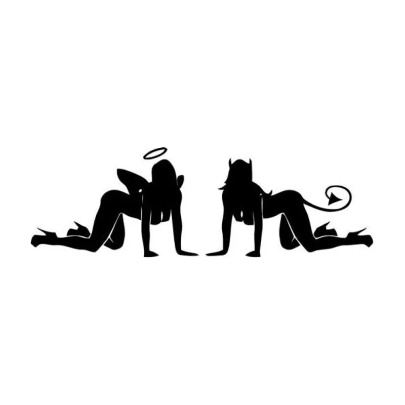 Sexy Demon Angel Car Sticker Symbol Fun PVC Applique Shape Decoration Black/Silver ZWW-2475, 15.2cm * 4.9cm
Sexy Demon Angel Car Sticker Symbol Fun PVC Applique Shape Decoration Black/Silver ZWW-2475, 15.2cm * 4.9cm