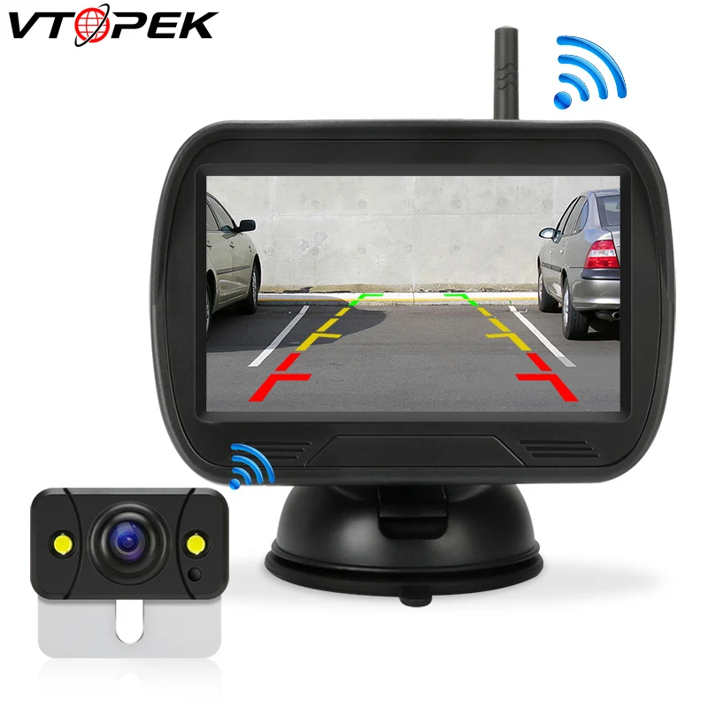 Vtopek 4.3 Inch LCD Digital Wireless Car Monitor Reversing for Lens Waterproof Rear Camera Parking Rearview System Night Vision
Vtopek 4.3 Inch LCD Digital Wireless Car Monitor Reversing for Lens Waterproof Rear Camera Parking Rearview System Night Vision