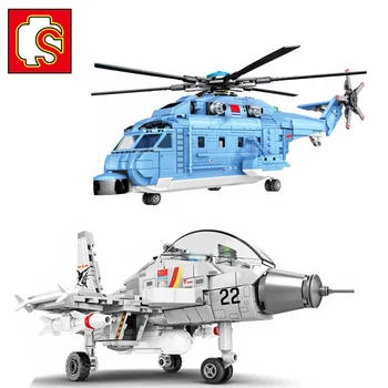 SEMBO Military Army Helicopters Fighter Model Technic Plane Pilot Action Figures Building Block Education Toy For Children Gifts
SEMBO Military Army Helicopters Fighter Model Technic Plane Pilot Action Figures Building Block Education Toy For Children Gifts