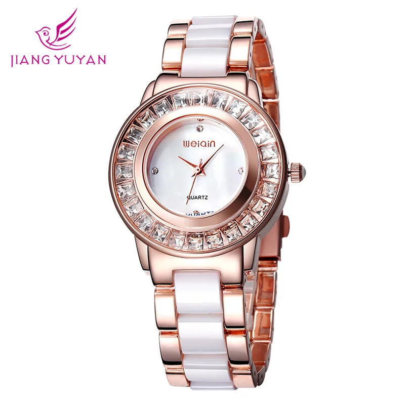 Wei Qin Brand Fashion WOMEN'S Quartz Watch Diamond Set Seashell Surface Alloy Band between Ceramic Watch
Wei Qin Brand Fashion WOMEN'S Quartz Watch Diamond Set Seashell Surface Alloy Band between Ceramic Watch