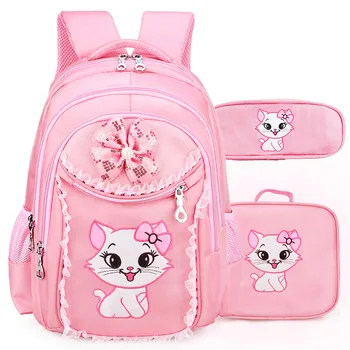 Fashion Sweet Cat Girl's School Bags Cartoon Pattern Kid Backpack Children School Backpack Girl Satchel Bag pencil bags Mochila
Fashion Sweet Cat Girl's School Bags Cartoon Pattern Kid Backpack Children School Backpack Girl Satchel Bag pencil bags Mochila