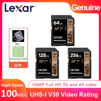 Lexar 667x 100MB/s High Speed 64GB 128GB 256GB SD SDHC SDXC UHS-I U3 V30 Memory Card For 1080P Full-HD 3D 4K DSLR Digital Camera
Lexar 667x 100MB/s High Speed 64GB 128GB 256GB SD SDHC SDXC UHS-I U3 V30 Memory Card For 1080P Full-HD 3D 4K DSLR Digital Camera