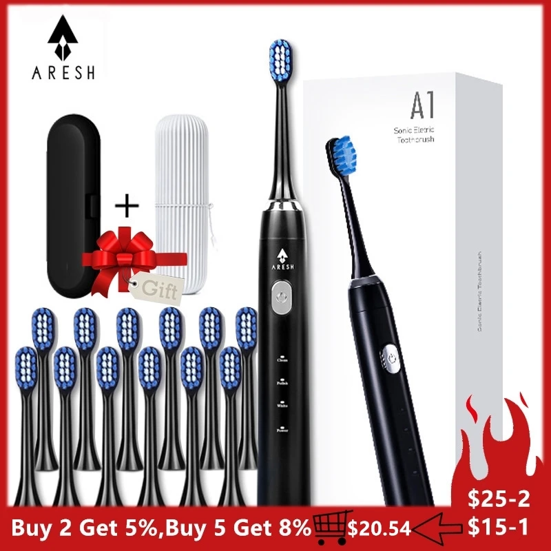 Brush Automatic ARESH A1 Electric Toothbrush Smart Rechargeable Sonic Toothbrush 3 Mode Adult Timer IPX7 Waterproof Ultrasonic
Brush Automatic ARESH A1 Electric Toothbrush Smart Rechargeable Sonic Toothbrush 3 Mode Adult Timer IPX7 Waterproof Ultrasonic