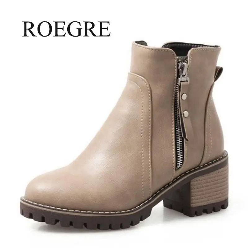 2019 New Shoes Plus Size 33-43 Women Ankle Boots Zipper Platform Square Heel Women Short Boots Fashion Simple Female Footwear
2019 New Shoes Plus Size 33-43 Women Ankle Boots Zipper Platform Square Heel Women Short Boots Fashion Simple Female Footwear