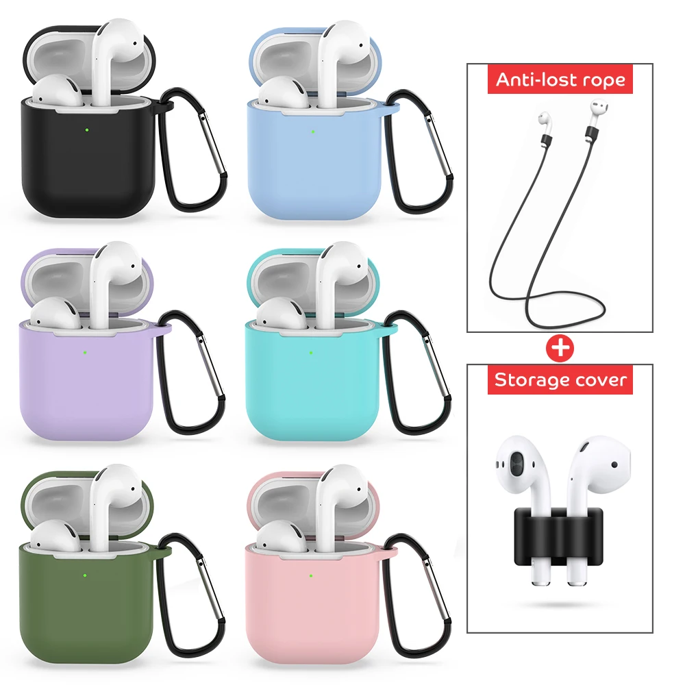 Soft Silicone Case For Airpods 2 Shockproof Earphone Protective Cover Waterproof For Airpoads 2 Headset Accessories With Hook
Soft Silicone Case For Airpods 2 Shockproof Earphone Protective Cover Waterproof For Airpoads 2 Headset Accessories With Hook