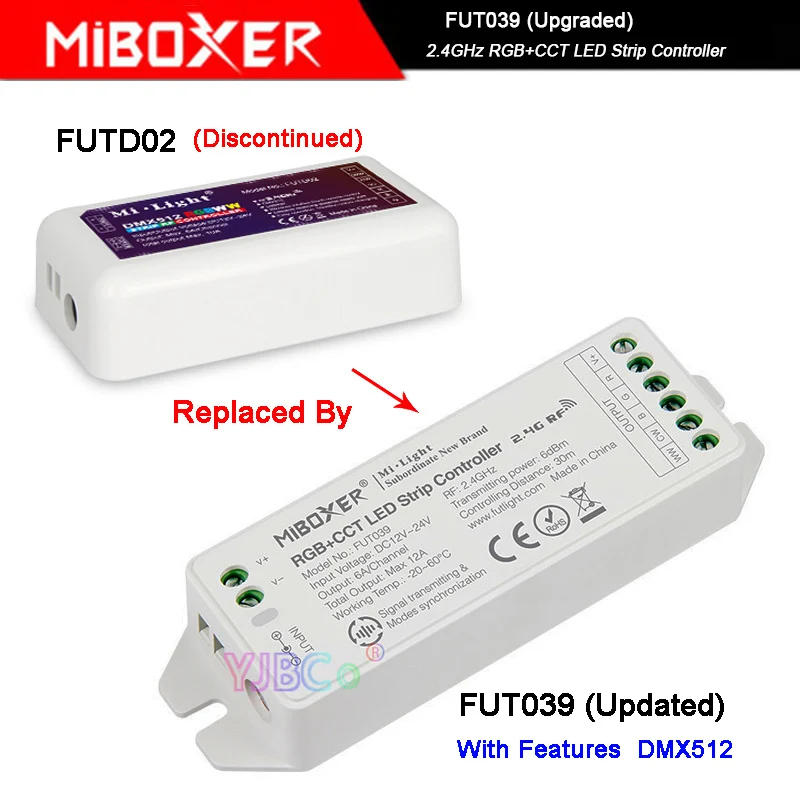 2.4G RF Wireless FUTD02 Mi Light RGBWW/CW strip DMX512 controller RGB+CCT DMX512 control panel controllable,DC12V-24V
2.4G RF Wireless FUTD02 Mi Light RGBWW/CW strip DMX512 controller RGB+CCT DMX512 control panel controllable,DC12V-24V