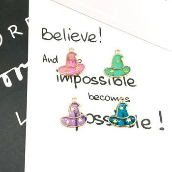 10pcs/lot Enamel Magic Hat Wizard Cap Charms Halloween Holiday Series DIY Jewelry Small Pendant Alloy Festival Gifts
10pcs/lot Enamel Magic Hat Wizard Cap Charms Halloween Holiday Series DIY Jewelry Small Pendant Alloy Festival Gifts