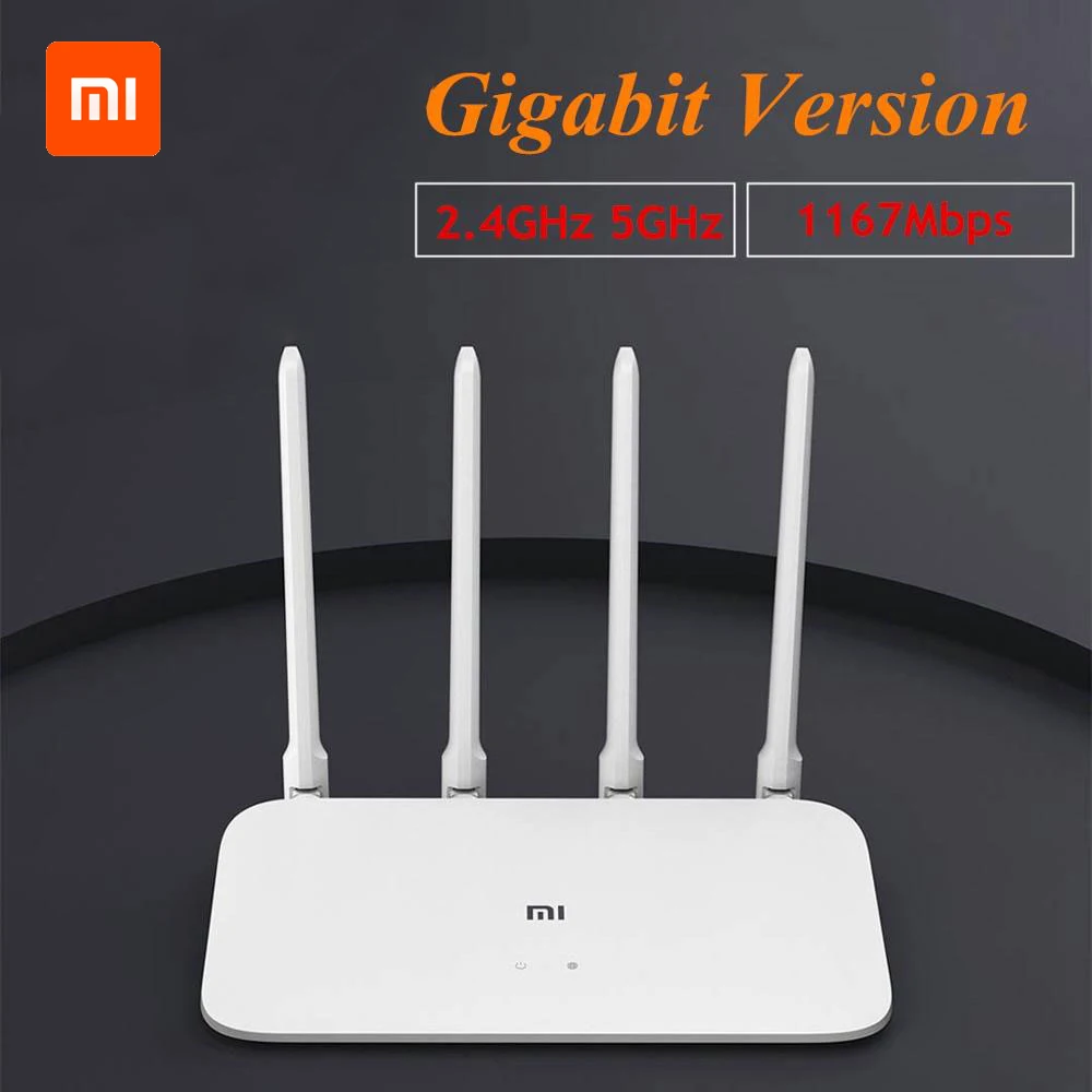 Xiaomi Mi Router 4A Gigabit Version 100M 2.4GHz 5GHz WiFi 16M ROM 128MB DDR3 High Gain 4 Antennas APP Control
Xiaomi Mi Router 4A Gigabit Version 100M 2.4GHz 5GHz WiFi 16M ROM 128MB DDR3 High Gain 4 Antennas APP Control