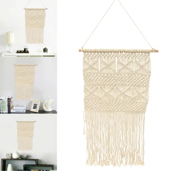 Hand Weaving Knitted Cotton Macrame Handicraft Wall Hanging Wedding Gifts Home Living Room Sofa Wall Hanging Decorations
Hand Weaving Knitted Cotton Macrame Handicraft Wall Hanging Wedding Gifts Home Living Room Sofa Wall Hanging Decorations