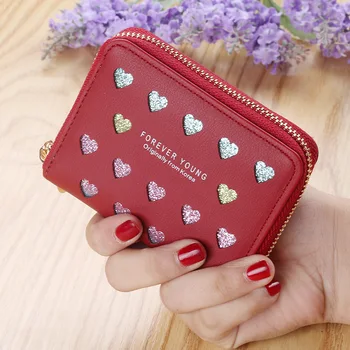 Korean Version of the New Wallet Women's Short Zipper Large Capacity Mobile Phone Bag -Style Heart Color Cut-out Clutch Bag 
Korean Version of the New Wallet Women's Short Zipper Large Capacity Mobile Phone Bag -Style Heart Color Cut-out Clutch Bag