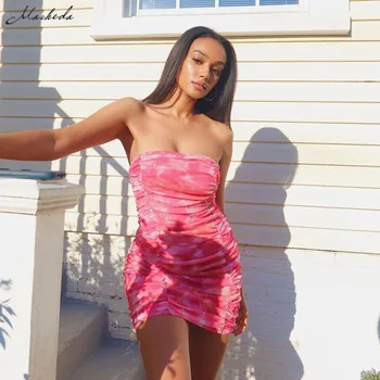 Macheda Summer Strapless Flower Print Mini Dress Fashion Women Elastic Slim High Waist Sleeveless Lady Slim Clothing Outfit 2020
Macheda Summer Strapless Flower Print Mini Dress Fashion Women Elastic Slim High Waist Sleeveless Lady Slim Clothing Outfit 2020