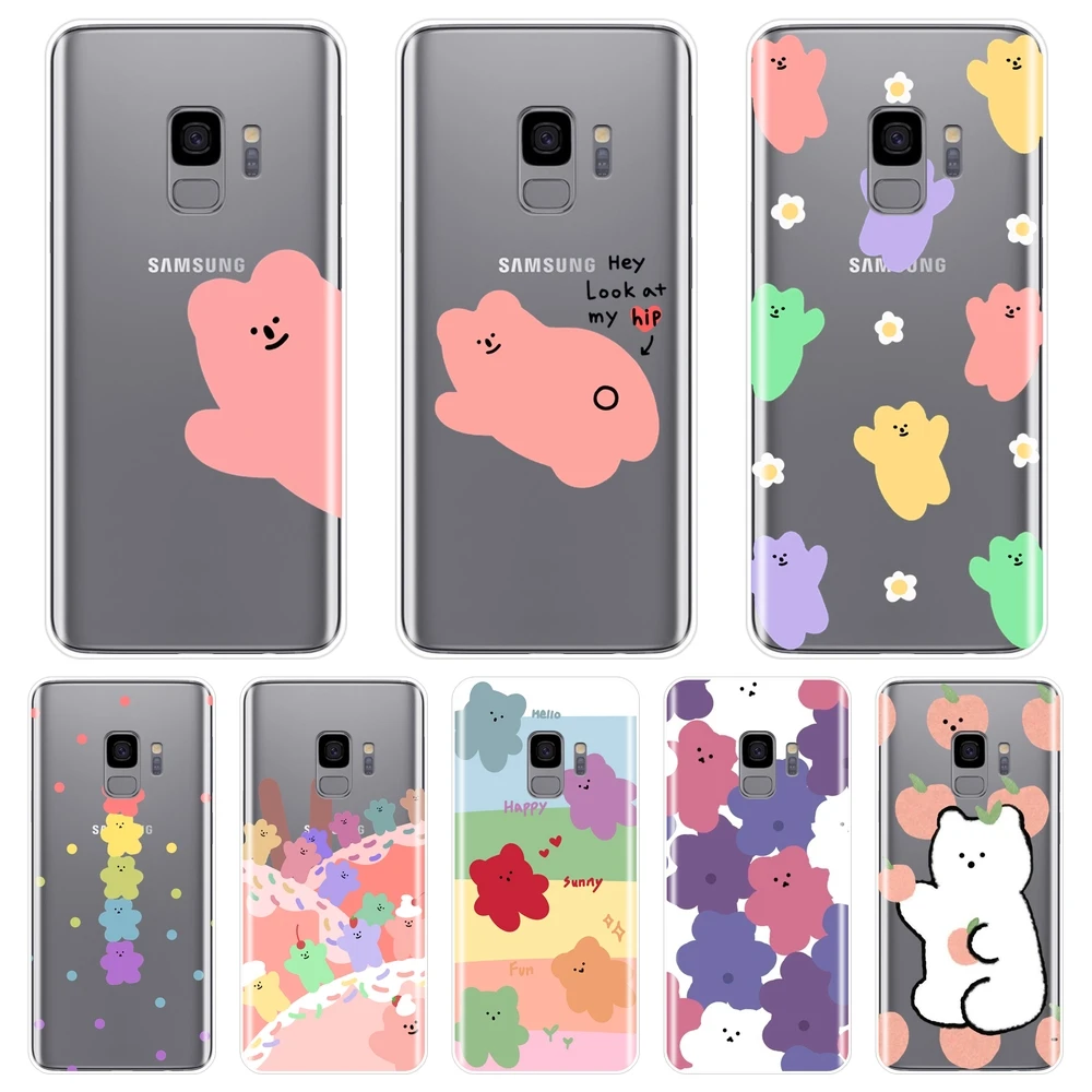 Мягкий силиконовый чехол для телефона Samsung Galaxy S5 S6 S7 Edge S8 S9 Plus задняя крышка с