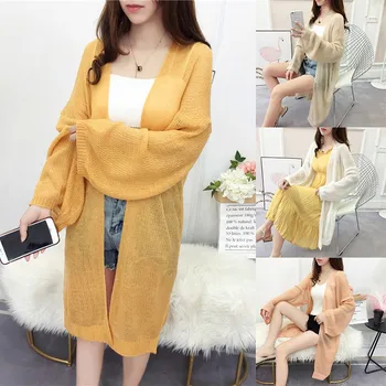 Autumn Korean Style Plus Long Loose Cardigan Women Long Sleeve Loose Thin Sweaters Solid Color Jumper Clothing
Autumn Korean Style Plus Long Loose Cardigan Women Long Sleeve Loose Thin Sweaters Solid Color Jumper Clothing