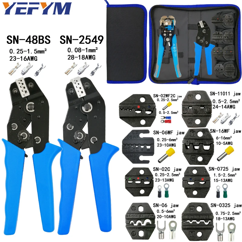 Crimping tool plier kit SN-48BS SN-2549 8 jaw for tube/plug spring/insulation terminals Multifunctional stripping tools
Crimping tool plier kit SN-48BS SN-2549 8 jaw for tube/plug spring/insulation terminals Multifunctional stripping tools