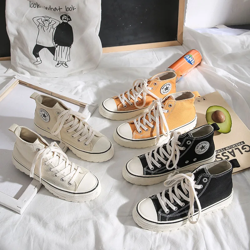 2019 Autumn Korean-style Casual Shoes Students Couples Hight-top Canvas Shoes Women's Ulzzang Retro Shoes INS Versatile
2019 Autumn Korean-style Casual Shoes Students Couples Hight-top Canvas Shoes Women's Ulzzang Retro Shoes INS Versatile