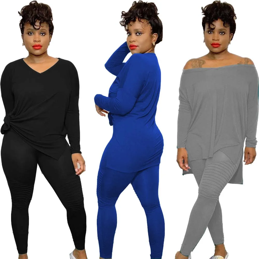 Solid Color Irregular Loose T-Shirt & Casual Trousers Women Suit 2020 Autumn New European and American Two-Piece Set
Solid Color Irregular Loose T-Shirt & Casual Trousers Women Suit 2020 Autumn New European and American Two-Piece Set