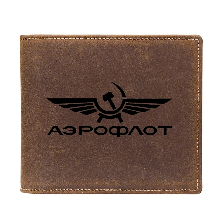 Бумажник Aeroflot AIRFORCE из натуральной кожи с отделением для монет и RFID-защитой | Багаж