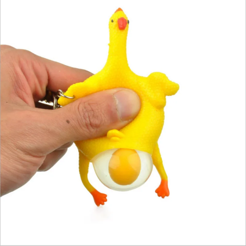

Creative Squeeze Toy Tricky Toys Spoof Squeezing Hens Venting Chicken Keychain Vent Decompression Emotional Stress Relief Tool