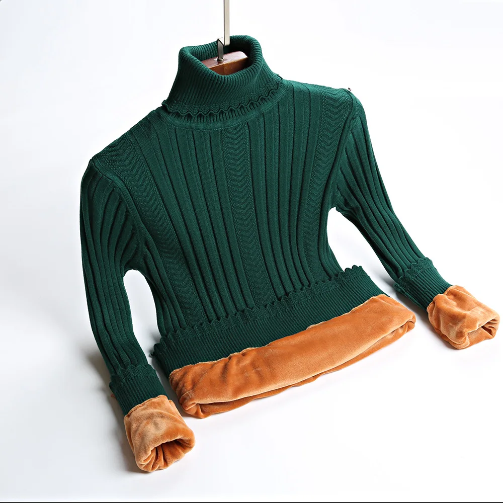 HLBCBG Plus Velvets Warm Women Pullover Sweater S-2XL Thick Knitted Jumper Soft Cozy Turtleneck Pullover Female Rib Sweater
HLBCBG Plus Velvets Warm Women Pullover Sweater S-2XL Thick Knitted Jumper Soft Cozy Turtleneck Pullover Female Rib Sweater