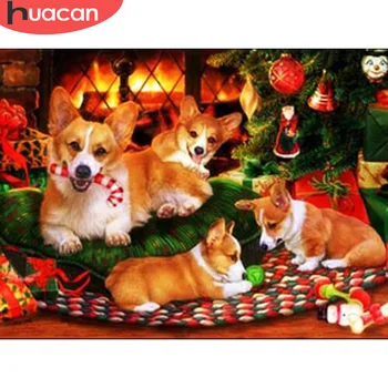 HUACAN Full Square Diamond Embroidery Dog Kit Diamond Painting Christmas Mosaic Cross Stitch Animal Decor For Home
HUACAN Full Square Diamond Embroidery Dog Kit Diamond Painting Christmas Mosaic Cross Stitch Animal Decor For Home