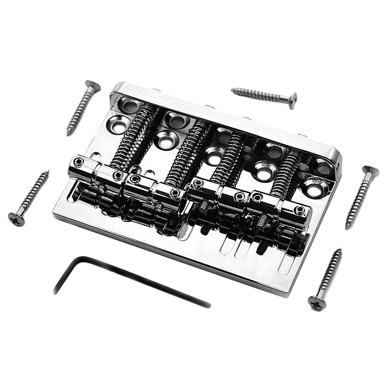 4 String Hardtail Bass Guitar Bridge for Fender Precision Jazz Bass PB JB Style Bass, Chrome
4 String Hardtail Bass Guitar Bridge for Fender Precision Jazz Bass PB JB Style Bass, Chrome