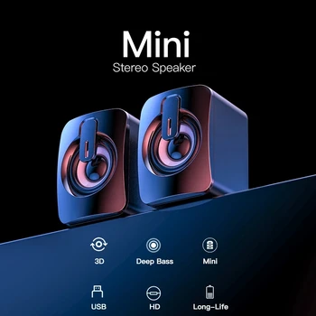 USB Wired Speaker 3D Stereo Surround Loudspeaker For PC Mini Computer Speakers Laptop Notebook Not Bluetooth Dual Music Player 
USB Wired Speaker 3D Stereo Surround Loudspeaker For PC Mini Computer Speakers Laptop Notebook Not Bluetooth Dual Music Player