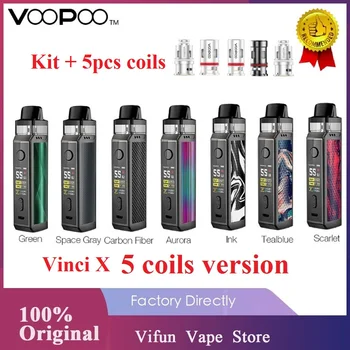 With 5pcs Coils Original VOOPOO VINCI X 70W Pod Kit Dual-coil System Powered by One 18650 Battery No Battery Vape Kit VS Drag 2
With 5pcs Coils Original VOOPOO VINCI X 70W Pod Kit Dual-coil System Powered by One 18650 Battery No Battery Vape Kit VS Drag 2