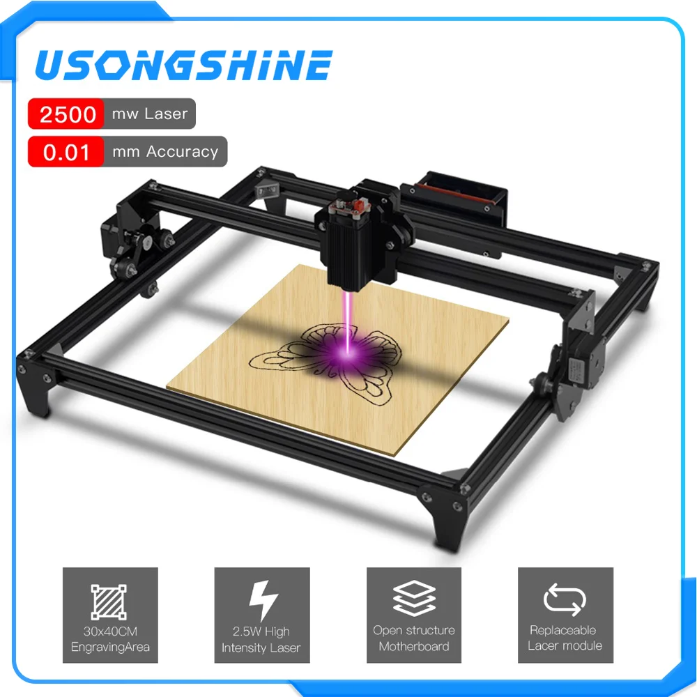 30*40cm Mini 2500MW CNC Laser Engraving Machine 2Axis DIY Engraver Desktop Wood Router/Cutter/Printer + Laser Goggles 
30*40cm Mini 2500MW CNC Laser Engraving Machine 2Axis DIY Engraver Desktop Wood Router/Cutter/Printer + Laser Goggles