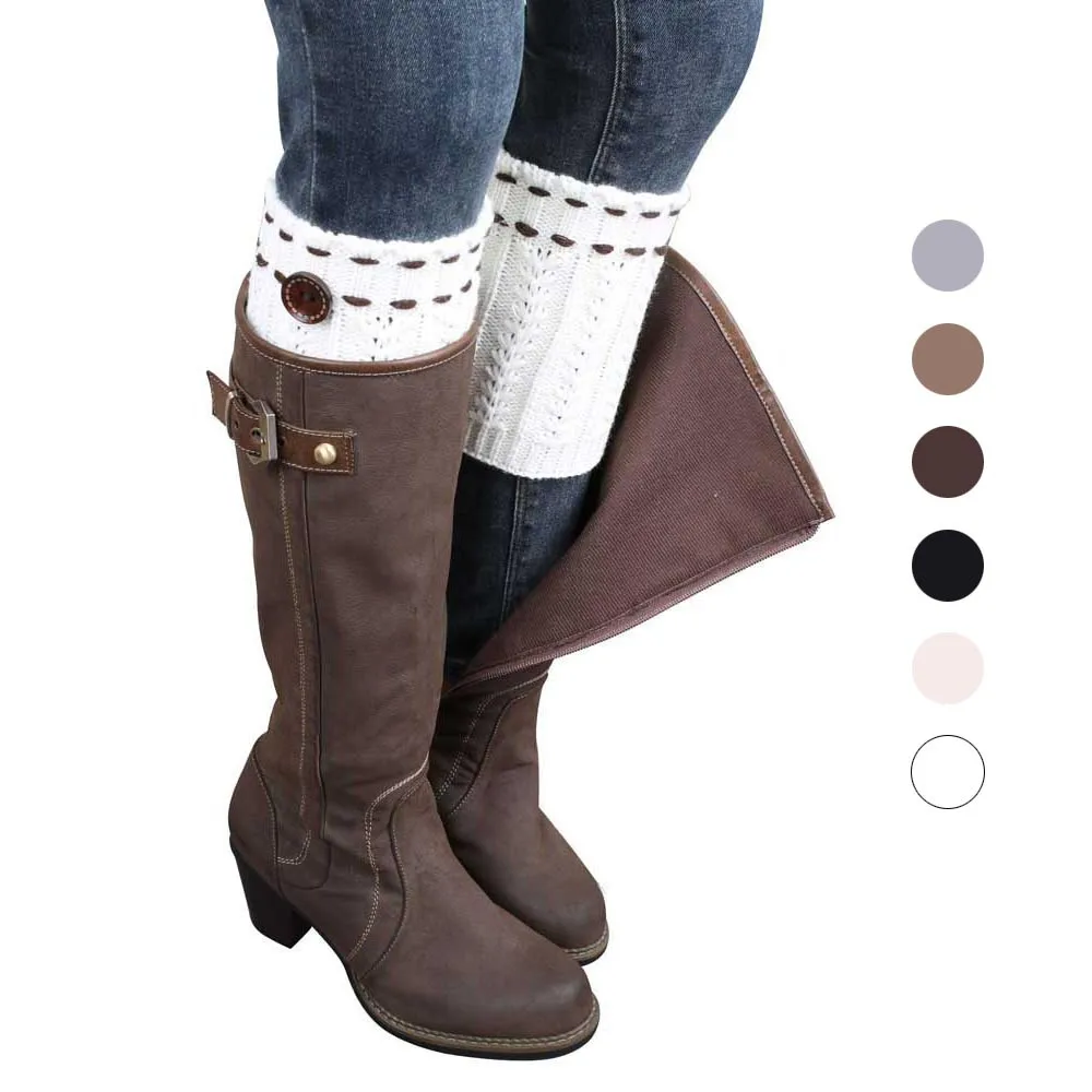 Fashion Design Women Winter Knitting Leg Warmers Buttons Boot Cover Boot Cuff Keep Warm Socks Solid Color Boot Socks Gaiters
Fashion Design Women Winter Knitting Leg Warmers Buttons Boot Cover Boot Cuff Keep Warm Socks Solid Color Boot Socks Gaiters