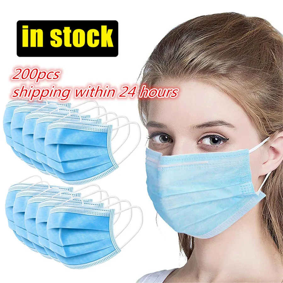 200 pcs Disposable Profession Protective Mask 3 Layers Nonwoven Facial Cover Dust Mask Anti Bacterial Safety Mask 
200 pcs Disposable Profession Protective Mask 3 Layers Nonwoven Facial Cover Dust Mask Anti Bacterial Safety Mask